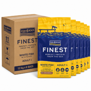 Fish4Dogs Pescado Blanco 12kg x6 – Pienso hipoalergénico sin gluten alta digestibilidad