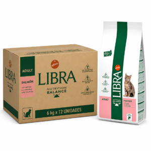 Libra Adult Gato Salmón 6kg x12 – Pienso para gatos adultos digestión sensible