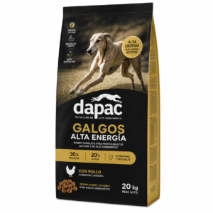 Dapac Galgos Alta Energía 20kg x6 – Pienso para perros activos alto rendimiento