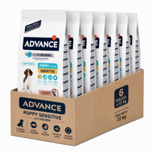Advance Puppy Sensitive Salmón 12kg x6 – Pienso para cachorros con digestión sensible