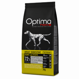 Optima Nova Adult Digestive Rabbit & Potato 12kg x6 – Pienso sin cereales para perros con digestión sensible