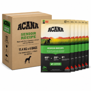 Acana Senior All Breeds 11.4kg x6 – Pienso premium para perros mayores +7 años alta proteína